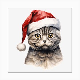 Santa Cat 12 Canvas Print