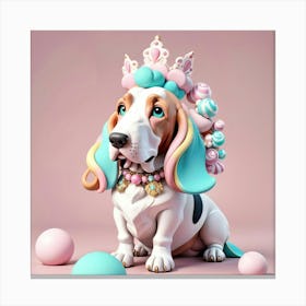 Cute Basset Hound Canvas Print