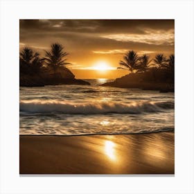 Sunset On The Beach 780 Canvas Print