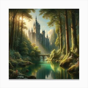 Castle In The Forest 4 Canvas Print