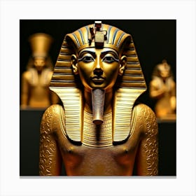 Stunning Golden Artifacts From The Tomb Of Tutankhamun On Display Canvas Print