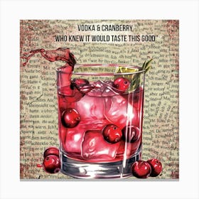 Vodka & Cranberry Canvas Print