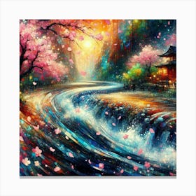 Cherry Blossom Trees In Full Bloom (3) Canvas Print