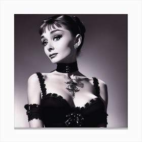 Audrey Hepburn Temptress Canvas Print