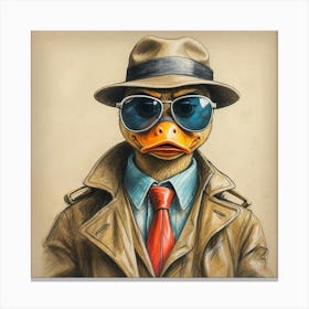 Detective Duck 8 Canvas Print