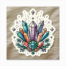 Crystals Sticker Canvas Print