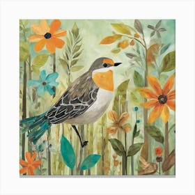 Bird In The Garden Canvas Print