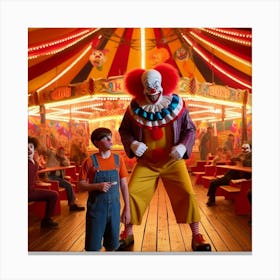 Clowns In The Circus Canvas Print