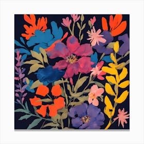 Bright Floral Print Canvas Print