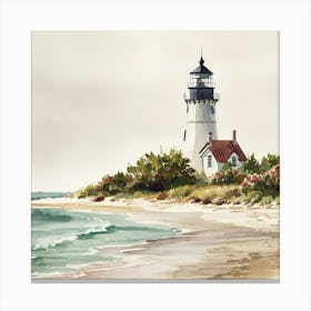 Lighthouse Painting Canvas Print