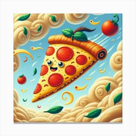 Pizza Slice In The Sky Canvas Print