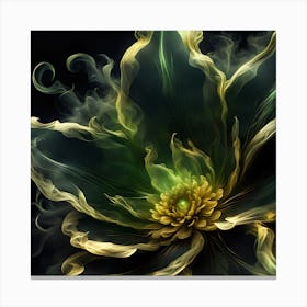 Green Gold Flora Canvas Print