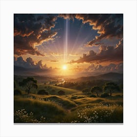 Sunset In The Valley 1 Canvas Print