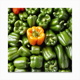 Green Peppers 5 Canvas Print