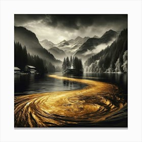 Gold Water Canvas Print