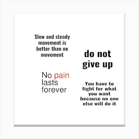 Don T Give Up 1 Canvas Print