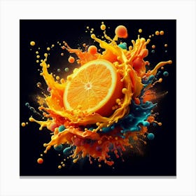 Orange Splash Canvas Print