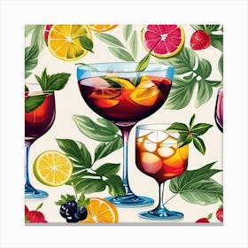 Alcoholic Drinks Canvas Print