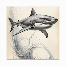 Great White Shark Canvas Print