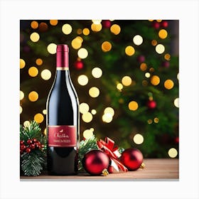 Bottle Of Red Wine Canvas Print