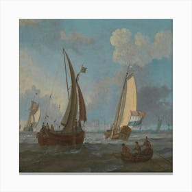 Sailboats In Rough Seas Lienzo