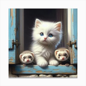 Ferrets 8 Canvas Print