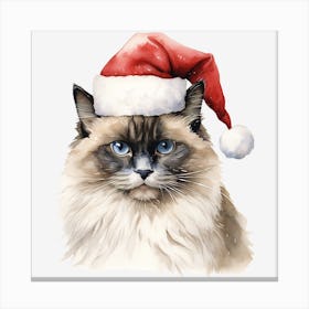 Santa Cat 34 Canvas Print