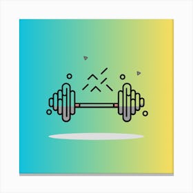 Illustration Of A Dumbbell Canvas Print