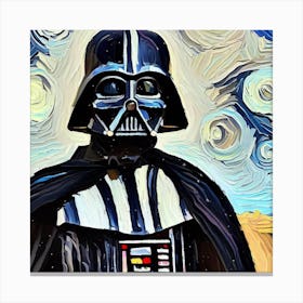 Darth Vader In Starry Night Art Print Canvas Print