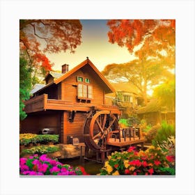 Classic woden house 6 Canvas Print