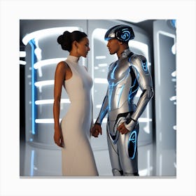 Futuristic Couple 25 Canvas Print