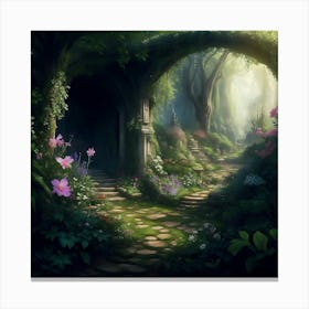 Garden of the Woodland Elves Canvas Print