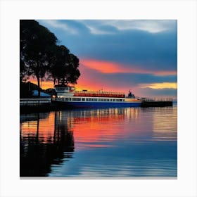 Sunset On The Lake 1 Canvas Print