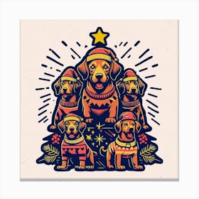 Christmas Dogs 1 Canvas Print