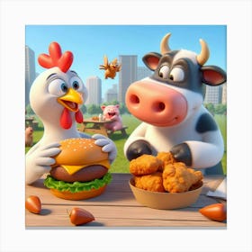 Farm Animals 8 Canvas Print