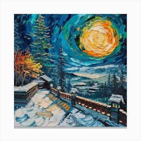 Moonlight In Winter Canvas Print