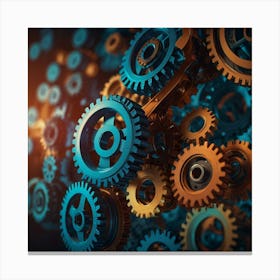 Gears Stock Photos & Royalty-Free Images 1 Canvas Print