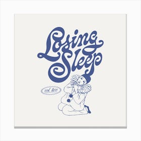 Losing Sleep Square Canvas Print