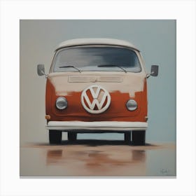 Vw Bus acrylic paint Canvas Print