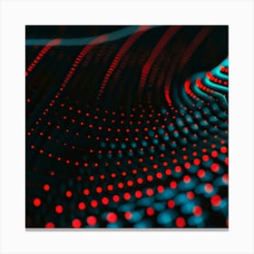 Abstract Red Dots Canvas Print