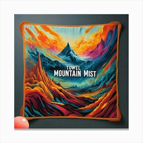 Towel design Mountain mist Canvas Print