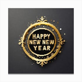 Happy New Year Greeting Canvas Print