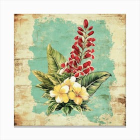 Hawaiian Flowers Art 4 Canvas Print