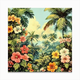 Tropical Garden Art Canvas Print