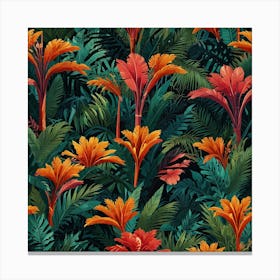 Seamless Tropical Pattern Canvas Print