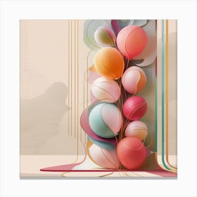 Balloons In A Vase Canvas Print