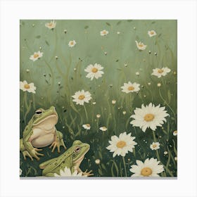Frogs And Toads Fairycore Painting 2 Canvas Print
