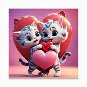 Cat lovers Valentine'S Day Canvas Print