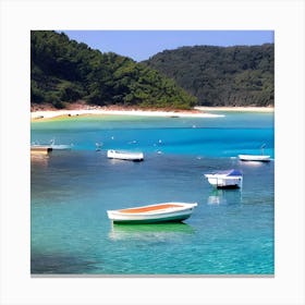 Boats In The Water Canvas Print