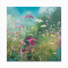 Celestial Blue in Summer Grass 4 Canvas Print